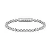 BOSS Sphere Silver Tone Cuff Bracelet with Logo Closure 1580658M