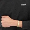 BOSS Candor Gold Plated Stainless Steel Link Mens Bracelet 1580753