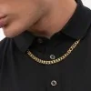 BOSS Kassy Gold Tone 8mm Logo Chain Mens Necklace 1580770