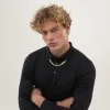 BOSS Kassy Gold Tone 8mm Logo Chain Mens Necklace 1580770