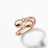Fabergé Essence Rose Gold Crossover Ring 1120RG2076