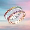 Fabergé Colours of Love Multi Gem Rainbow Eternity Ring 847RG2566/93