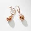 Fabergé Treillage Brushed Rose Gold Diamond & Multi-Coloured Gemstone Egg Drop Earrings 2