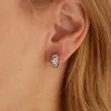 Fabergé Crown Quilted Hoop Earrings with Diamonds 1716EA 3082