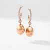 Fabergé Essence Rose Gold Diamond Pavé Egg Drop Earrings 1188EA2300