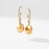 Fabergé Essence Yellow Gold Diamond Pavé Egg Drop Earrings 1188EA2287