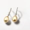 Fabergé Essence Yellow Gold Diamond Pavé Egg Drop Earrings 1188EA2287