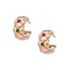 Fabergé Crown Quilted Hoop Earrings with Mixed Gemstones 2995 / 27