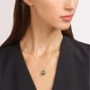 Fabergé Heritage White Gold Teal Guilloché Enamel Petite Egg Pendant 1152FP2454