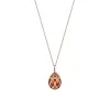 Fabergé Heritage Rose Gold Red Guilloché Enamel Egg Pendant 213FP1861