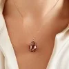 Fabergé Heritage Rose Gold Red Guilloché Enamel Egg Pendant 213FP1861