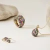 Fabergé Emotion Yellow Gold & Multicoloured Gemstone Egg Pendant 624FP2055