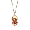 Fabergé Essence Rose Gold Red Lacquer & Ruby Set Shoe Surprise Locket Pendant 1258FP2531