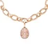 Fabergé Heritage Rose Gold Diamond & Pink Guilloché Enamel Egg Charm 701EC1449