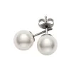 Mikimoto White Gold Akoya 7.5mm/A Pearl Stud Earrings PES 751 W