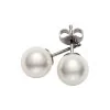 Mikimoto White Gold Akoya 8mm/A Pearl Stud Earrings PES 802 W