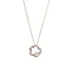 Mikimoto Cherry Blossom 18ct Rose Gold Akoya Pearl Diamond Pendant PP 20589D Z