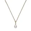 Mikimoto 18ct Yellow Gold A+ 6mm Pearl & 0.03ct Diamond Pendant PPS 602D K