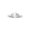 Mikimoto Akoya Pearl 18ct White Gold Diamond Cluster Ring PR 1516D W