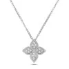 Roberto Coin Princess Flower 0.19ct Diamond Petal Pendant Necklace