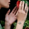 Roberto Coin Princess Flower 4.44ct Malachite 0.19ct Diamond Bracelet