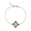Roberto Coin Princess Flower 4.44ct Malachite 0.19ct Diamond Bracelet