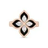 Roberto Coin Princess Flower Black Jade & Diamond Ring ADV888RI1837 RW