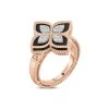 Roberto Coin Princess Flower Black Jade & Diamond Ring ADV888RI1837 RW