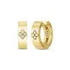 Roberto Coin 18ct Gold Love in Verona 0.08ct Diamond 4.5mm Hoop Earrings