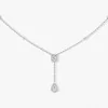 Messika My Twin Tie 0 White Gold 0.35ct Diamond Necklace 06693-WG