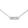 Messika Baby Move Pav&eacute; 18ct White Gold 0.35ct Diamond Necklace 04322-WG