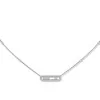 Messika Baby Move Pav&eacute; 18ct White Gold 0.35ct Diamond Necklace 04322-WG