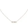 Messika Baby Move Pavé Pink Gold Diamond Necklace 04322-PG