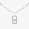 Messika So Move White Gold 0.55ct Diamond Pavé Vertical Necklace 14966-WG
