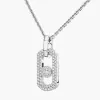 Messika So Move White Gold 0.55ct Diamond Pavé Vertical Necklace 14966-WG