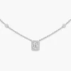 Messika White Gold Joy 0.25ct Emerald Cut Diamond Necklace 15088-WG