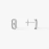 Messika Move Uno Pavé White Gold 0.18ct Diamond Earrings 05634-WG