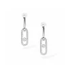 Move Link 18ct White Gold Diamond Drop Earrings 12469-WG