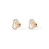 Move Uno Classique Pavé 18ct Rose Gold 0.18ct Diamond Earrings 5634-RG