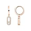 Messika Move Uno Rose Gold Diamond Hoop Earrings E12037PG