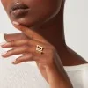 Balmain 18ct Yellow Gold Labyrinth Diamond PB Signet Ring ABAJ02RG00002