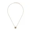Balmain 18ct Yellow Gold Emblem Diamond and Onyx Chain Pendant ABAJ01NL0002