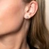 9ct White Gold Pear Cut 1.10Ct Aquamarine Earrings