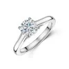 Platinum Lab Grown 1.00ct Round Brilliant Diamond Solitaire Ring