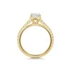 18ct Yellow Gold Lab Grown 1.00ct Round Brilliant Diamond Shoulders Ring