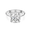 Platinum Lab Grown 5ct Round Brilliant Diamond Solitaire Ring