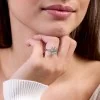Platinum Lab Grown 5ct Round Brilliant Diamond Solitaire Ring