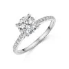 Platinum Round Brilliant 2.20ct Lab Grown Diamond Shoulders Ring