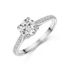 Platinum Lab Grown 1.25ct Round Brilliant Diamond Solitaire Ring with Shoulders