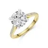 18ct Yellow Gold Brilliant Cut 3.00ct Lab Grown Diamond Set Shoulder Solitaire Ring